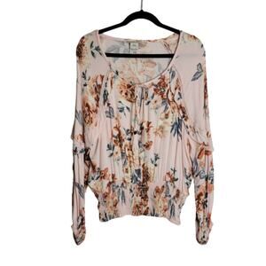Floral Peasant Top
